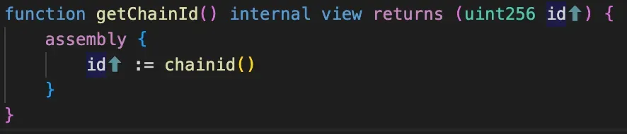 Small helper to retrieve the chainId