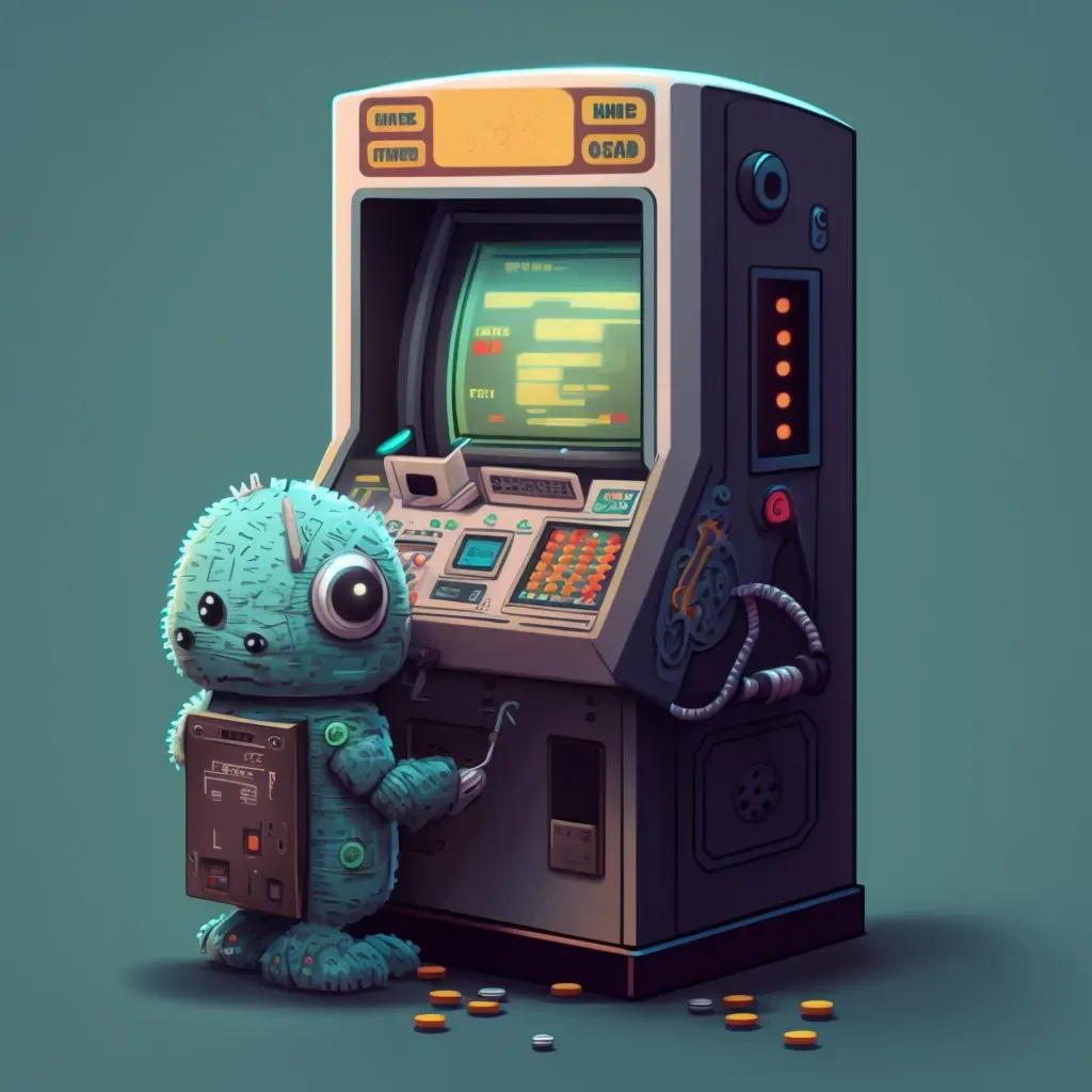 Generated via mid journey, prompt : A small robot spending coins on a machine
